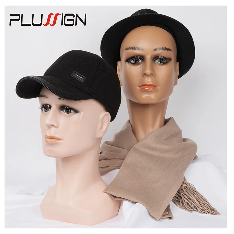 Male Mannequin Head Wig Head Stand Manikin Bald Professional Cosmetology Training Head For Display Wigs Hats Headphone Mask
