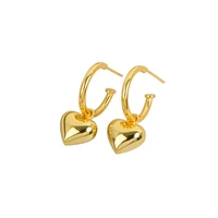 heart earrings for girl 925 silver jewelry fashion korean style drop earrings women wedding party gift accessories wholesale