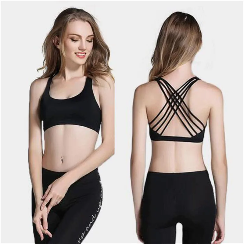 Женский спортивный бюстгальтер для йоги противоударный удобный дышащий быстро