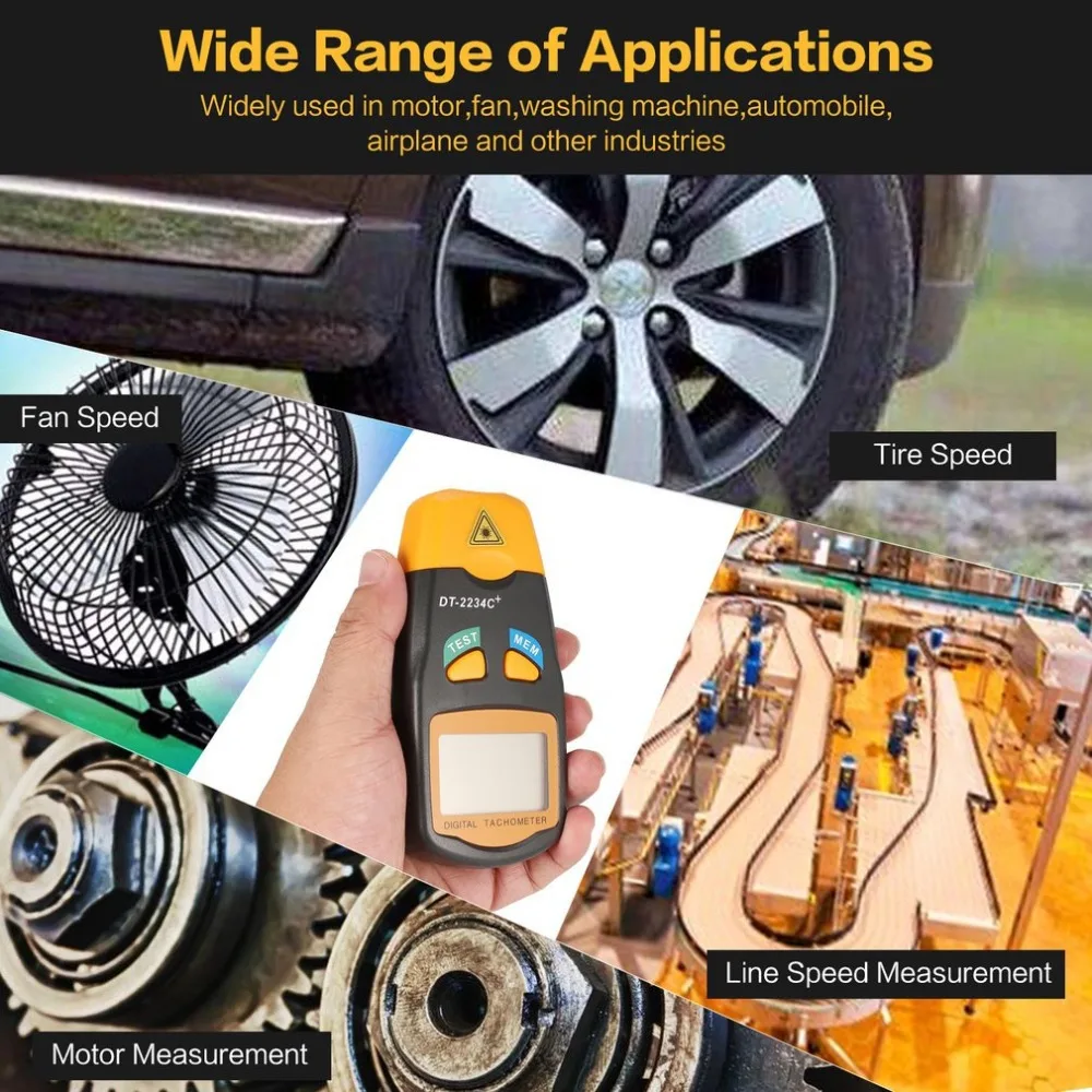 Лазерный измеритель скорости цифровой тахометр масштаба хранение данных