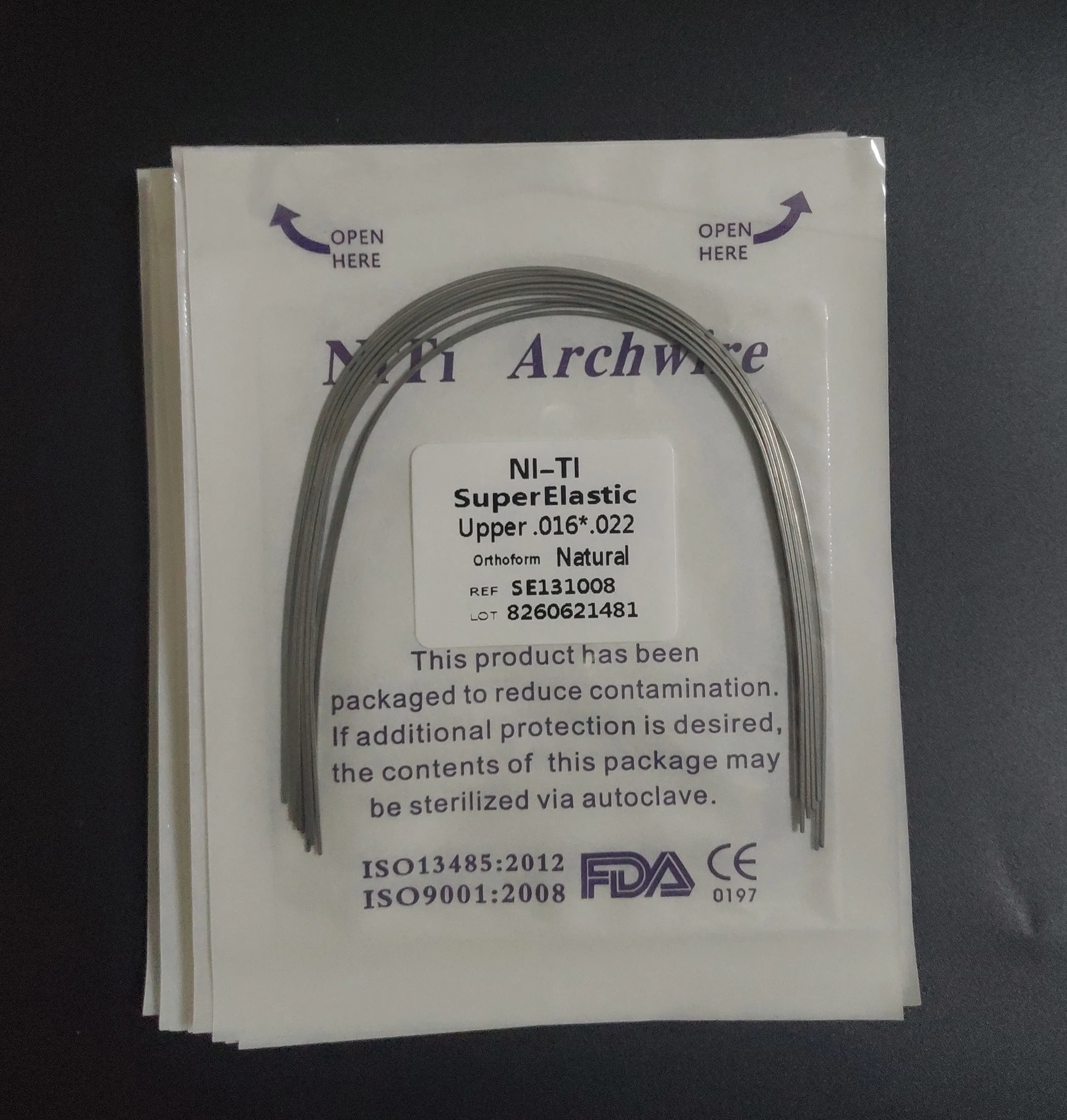 

10 Packs 100 Pcs Super Elastic Niti Rectangular Arch Wire Nature Form Dental Orthodontics Bows