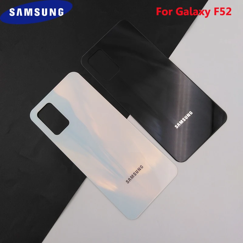 

Original Samsung Galaxy F52 5G SM-E5260 Back Glass Battery Cover Rear Panel Door Housing Case Repair Replacement Parts With Logo