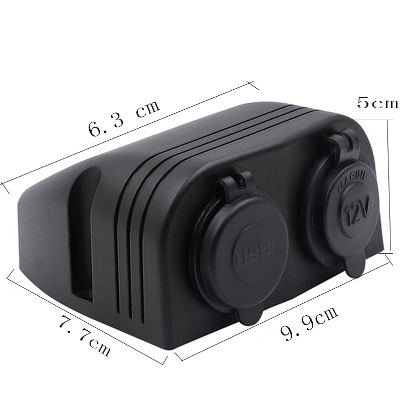 Автомобильная розетка 12 В с двумя USB разъемами питания для автомобильного