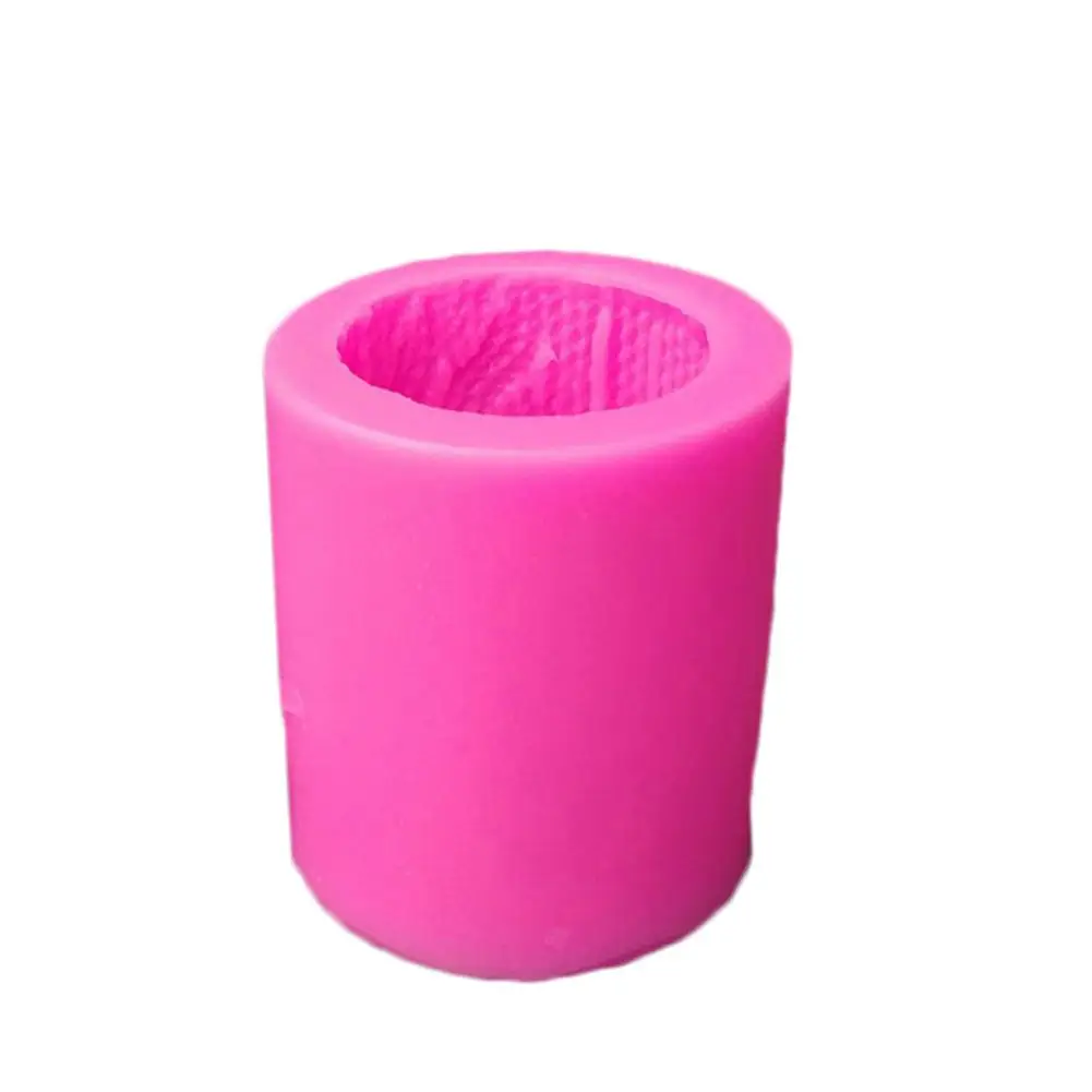3D Вязание Шерсть цилиндр Силиконовые свечи силиконовые формы линии форма DIY