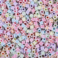 40 pcslot 7mm square shape acrylic spaced beads cross beads for jewelry making diy charms bracelet necklace