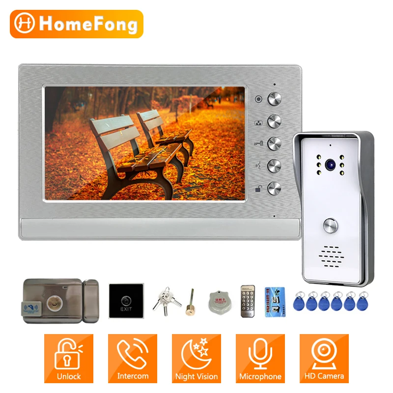 Проводной видеодомофон HomeFong система связи для домашней квартиры 1000TVL дверной