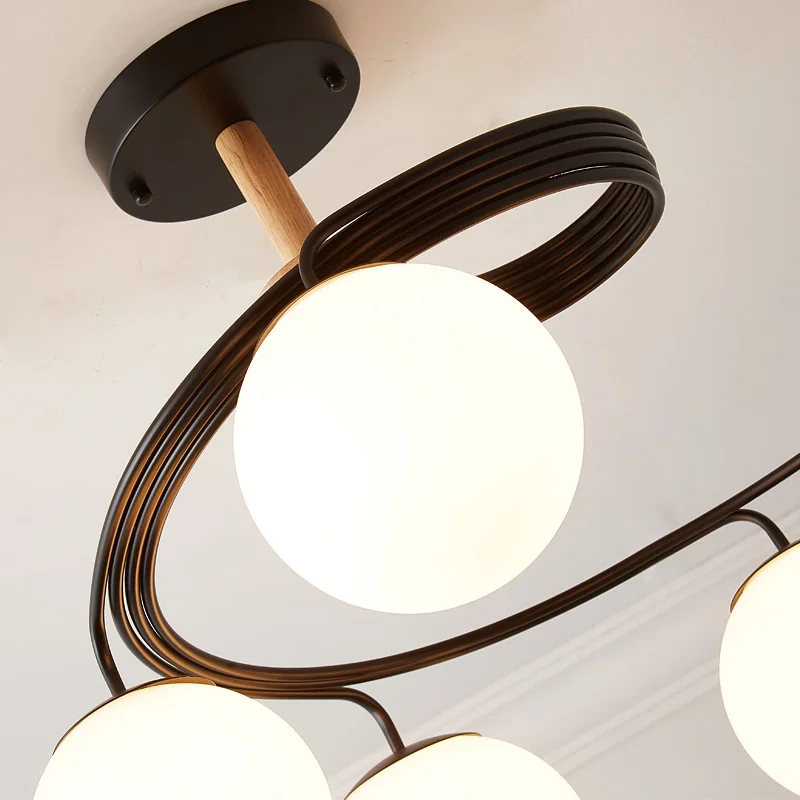 

Modern LED Ceiling Lights Grass Lampshade Aluminum Boby Indoor Plafond Lamp Flush Mount for Living Room Bedroom White Black Gray