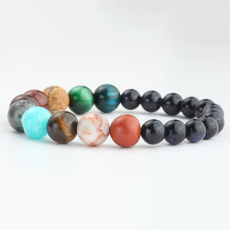 Браслет с 7 чакрами для женщин и мужчин браслет планетами рейки бусинами из