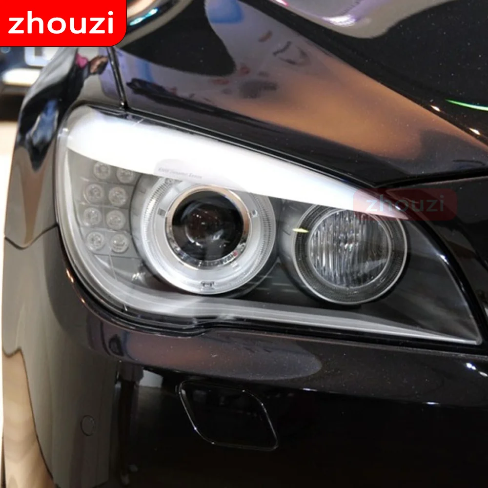 Для BMW G11 G12 F01 F02 7 серии 2009-2020 2 шт. тонировка для автомобильных фар Черная защитная