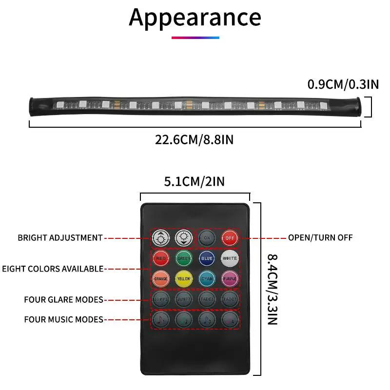 저렴한 12 LED 자동차 인테리어 네온 라이트 LED 멀티 컬러 장식 램프 무선 원격 제어 Heptachromic 주변 램프 USB 포트 유형 구매 12 LED 자동차 인테리어 네온 라이트 LED 멀티 컬러 장식 램프 무선 원격 제어 Heptachromic 주변 램프 USB 포트 유형
