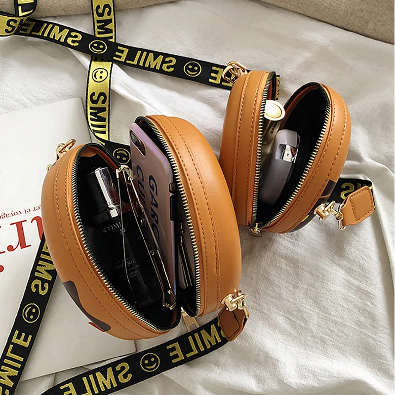 Сумки через плечо сумки для женщин маленькая сумка новая популярная забавная на