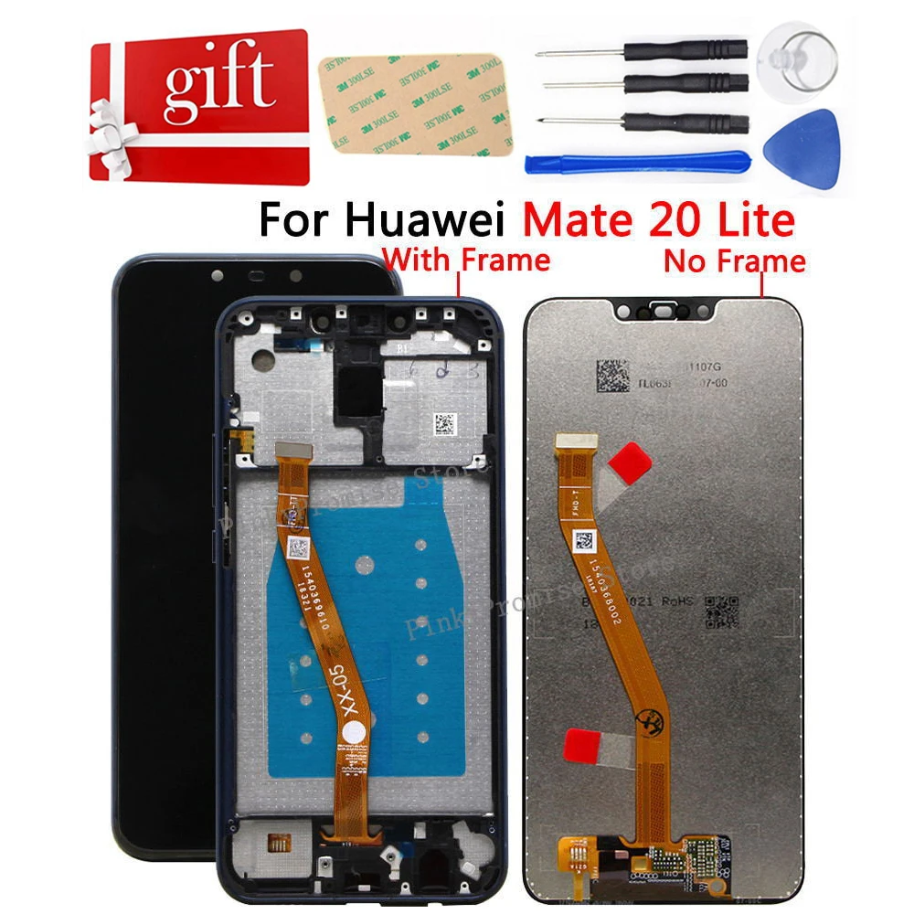 ЖК дисплей для Huawei Mate 20 lite Lite сенсорный экран дигитайзер Maye рамка в сборе|Экраны