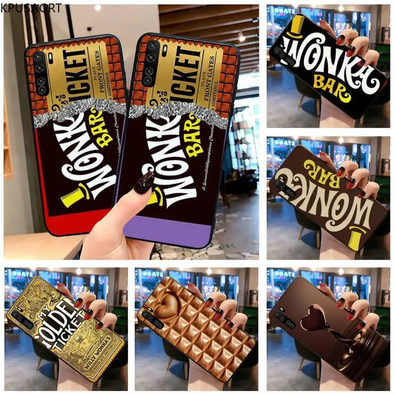 Креативный мягкий чехол Willy Wonka с шоколадным батончиком для телефона Huawei P40 P30 P20 lite