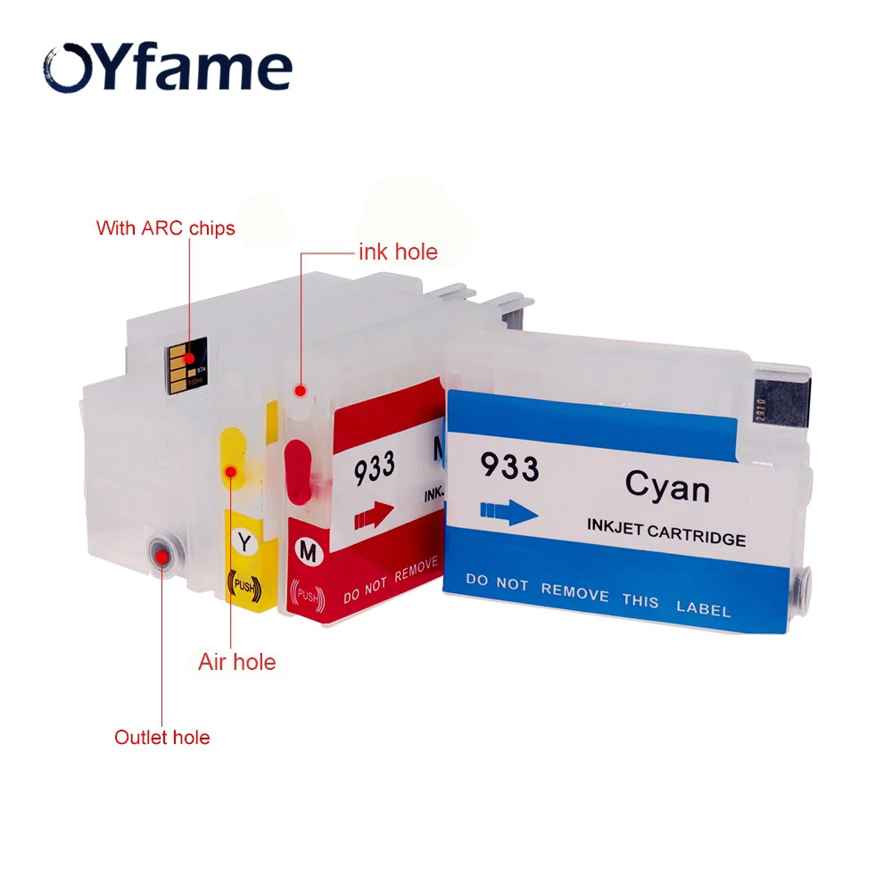 Картридж OYfame 932 933 для HP 932XL 933XL чернильный картридж с чипом ARC принтера Officejet 6100 6600