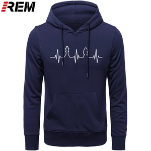 Худи REM Heartbeat of Chess Man с длинным рукавом для мужчин, классная любовь, игра в шахматы, мужские кофты с капюшоном, свитшоты