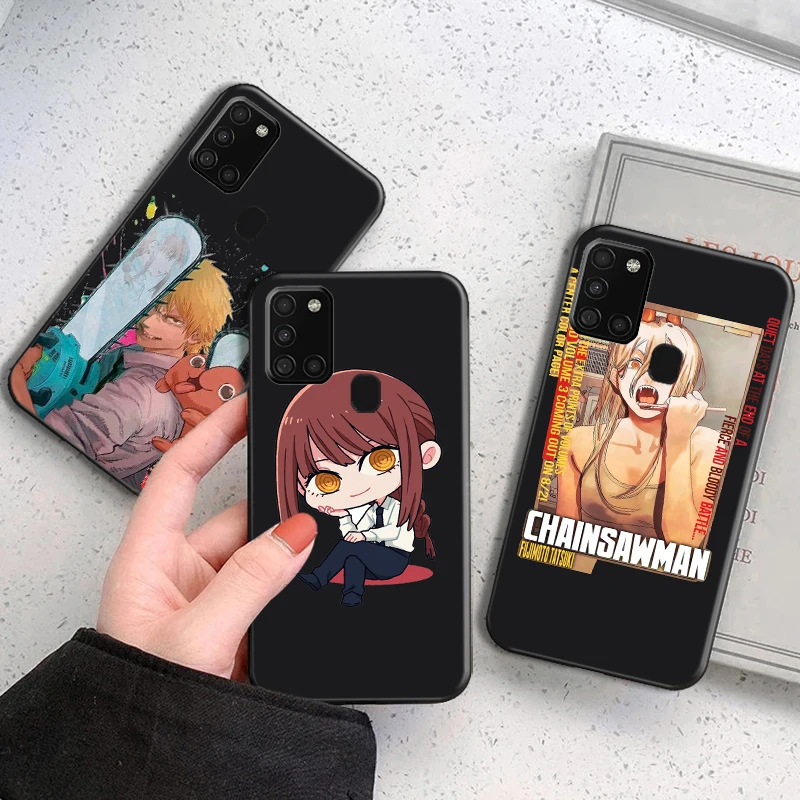 

Chainsaw Man Anime Phone Case For Samsung Galaxy A32 5G Pochita Makima Hayakawa Aki Pahwa Back Cover Soft TPU Funda Coque Cases