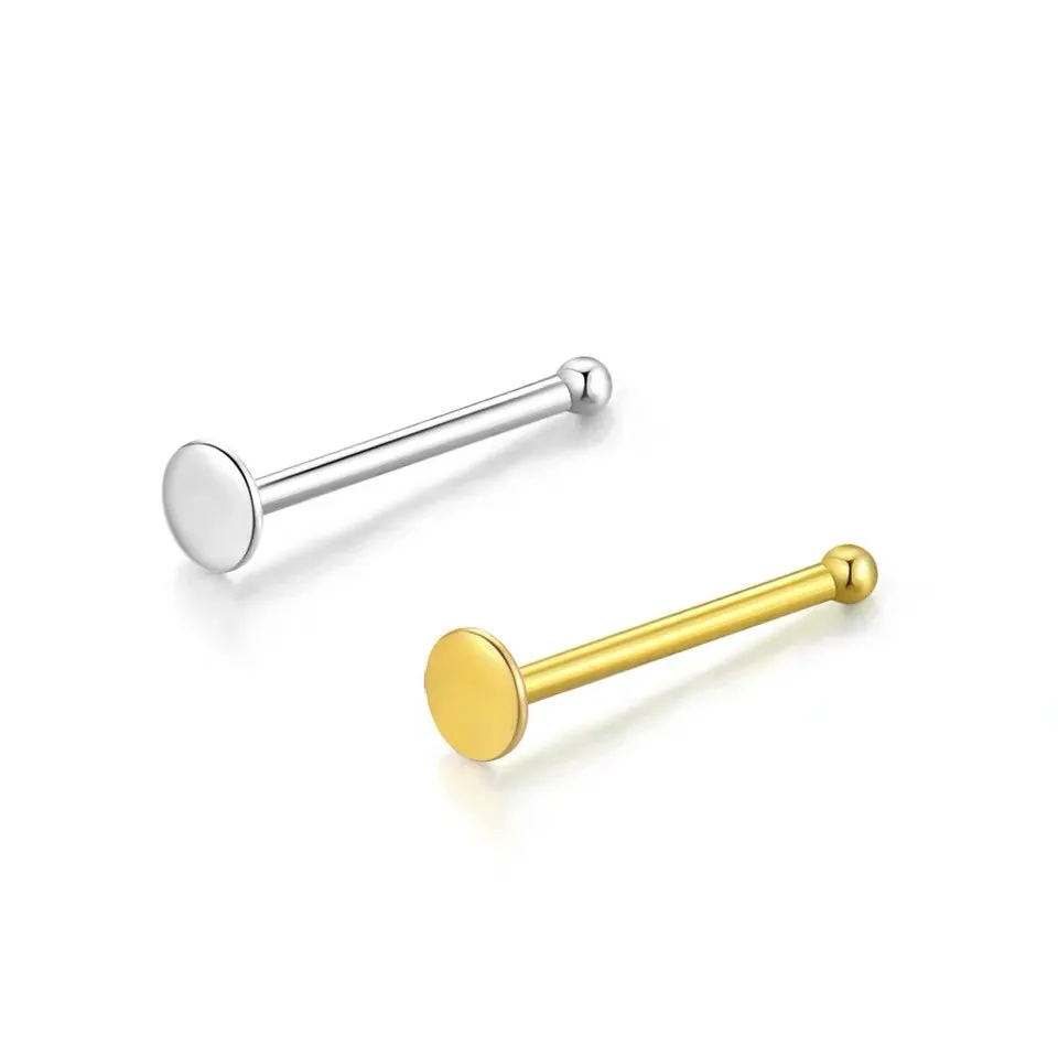 Женские серьги гвоздики из стерлингового серебра 925 пробы простые круглые