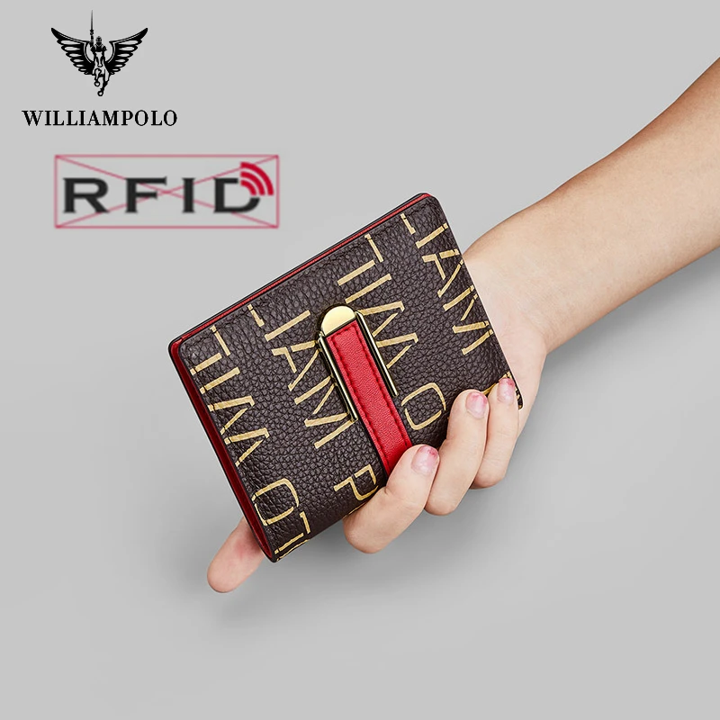 

WILLIAMPOLO 2022, модные женские кошельки, короткие кожаные, высокое качество, держатель для карт, Женский кошелек на молнии, брендовый кошелек для ...