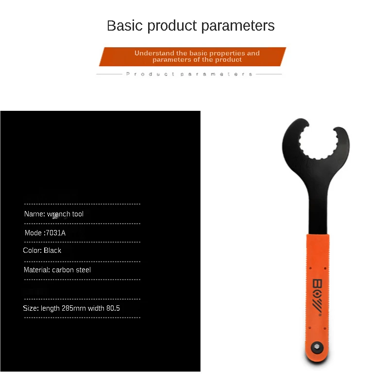 

1 pcs new universal disassembly wrench MTB bike axle tool axle bowl ring wrench installation device anti slip handle bike tool