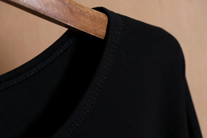 Осенняя Свободная Женская футболка большого размера из хлопка уличная