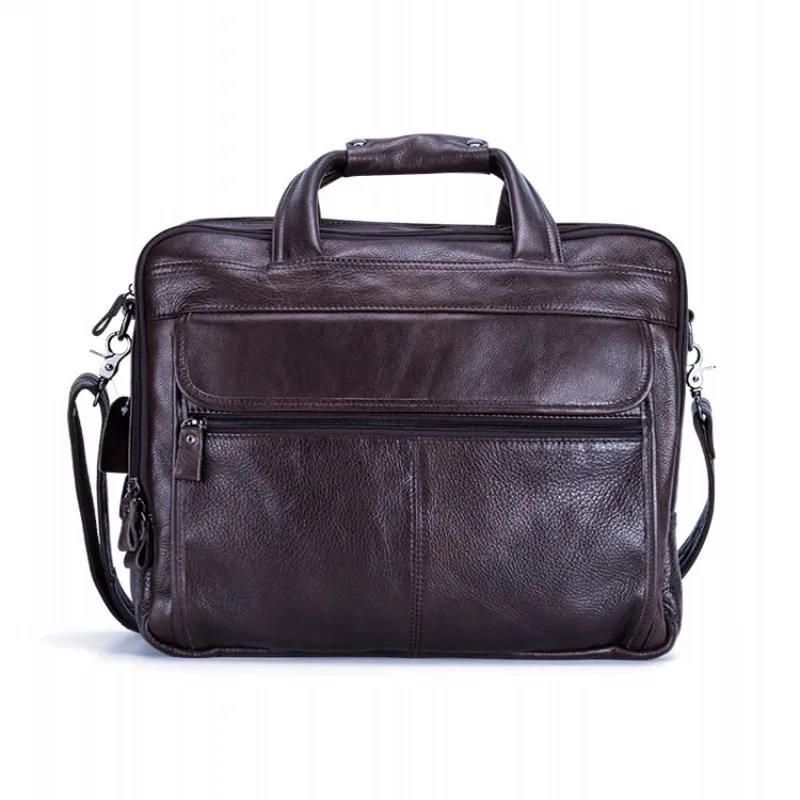

New Fashion Genuine Leather Men Office Bag Handbag Business Casual Men's Travel Bags Laptop Shoulder Tote Briefcase High Quality