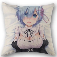 relife in a different world from zero rem pillow covers cases cotton linen square decorative pillowcase outdoorhome cushion