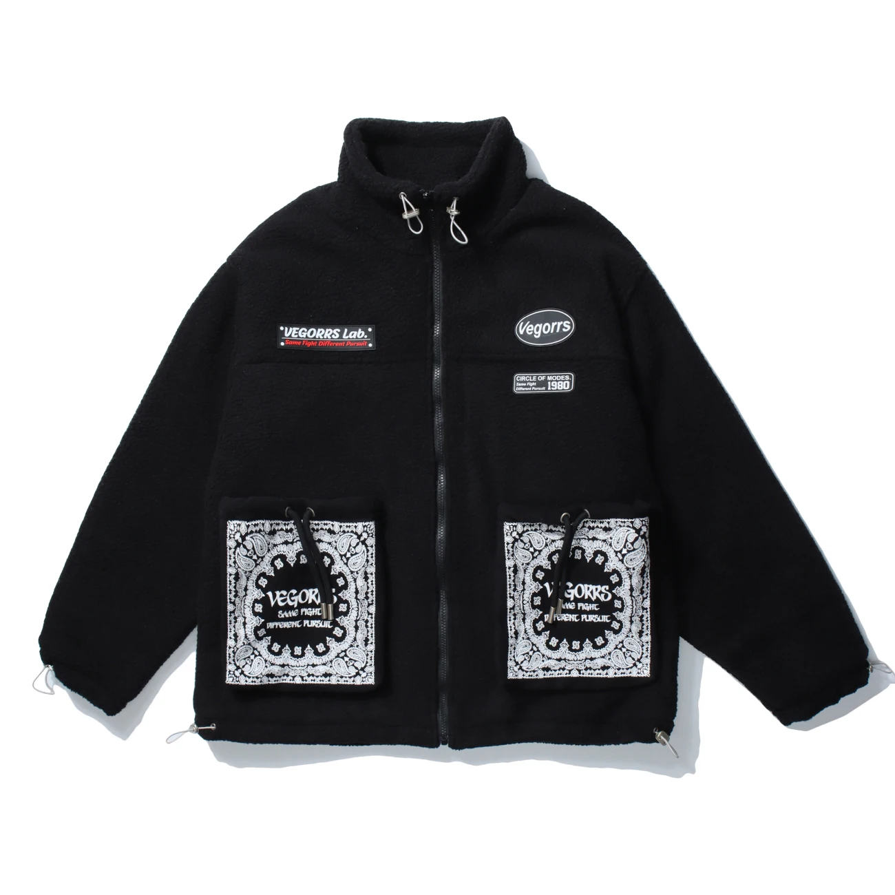 LACIBLE/парка в стиле хип-хоп из овечьей шерсти пэчворк Мужская уличная куртка ретро