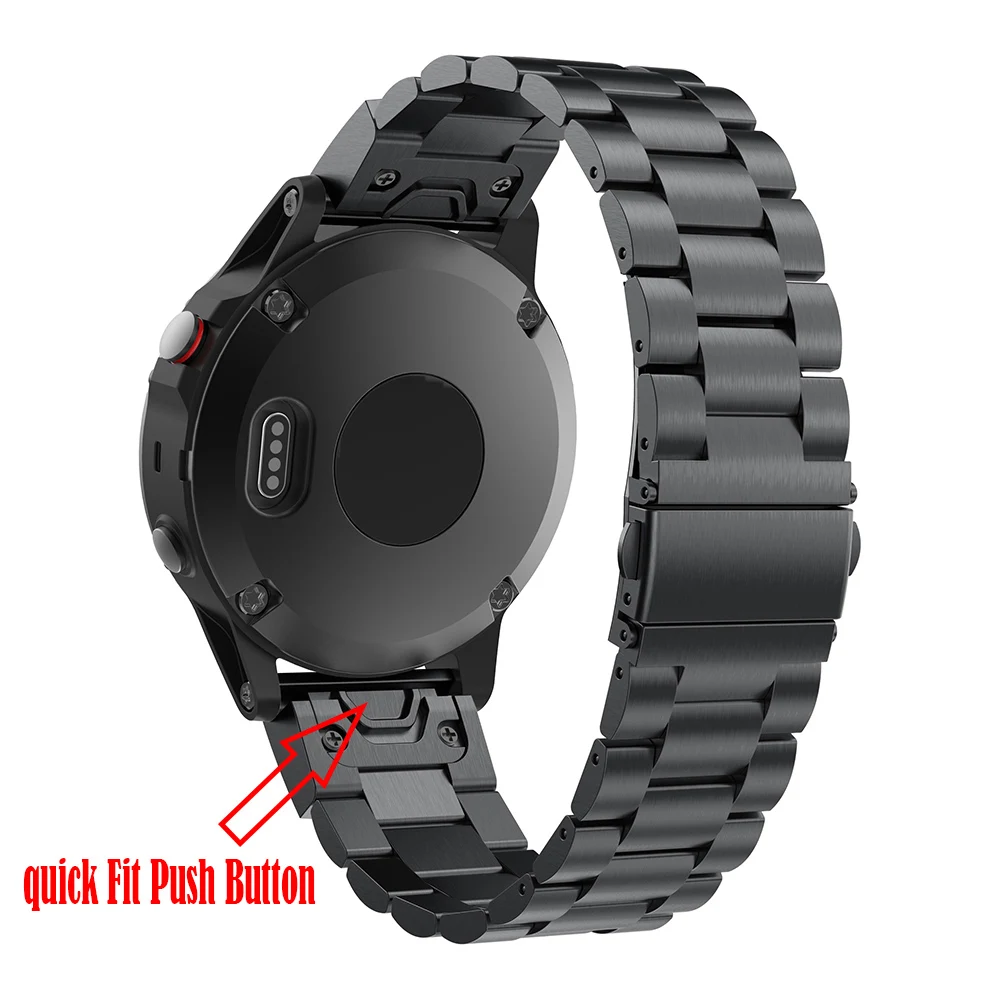 Браслет из нержавеющей стали для смарт-часов Garmin Fenix 5 5S 5X 6S 6X 6 Pro Forerunner 935