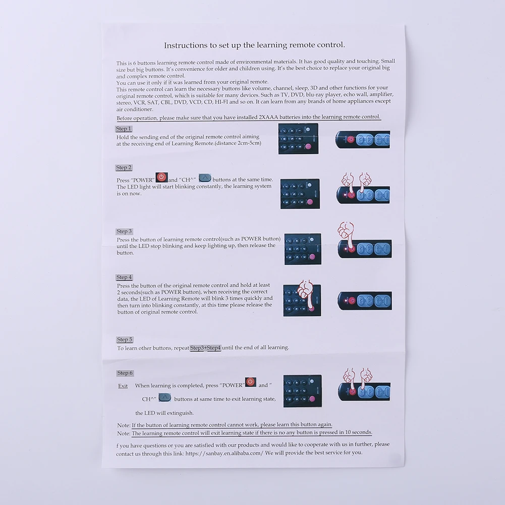 6-key Pure Learning Remote Control for TV STB DVD DVB HIFI Amplifier Player Set-top Box | Электроника