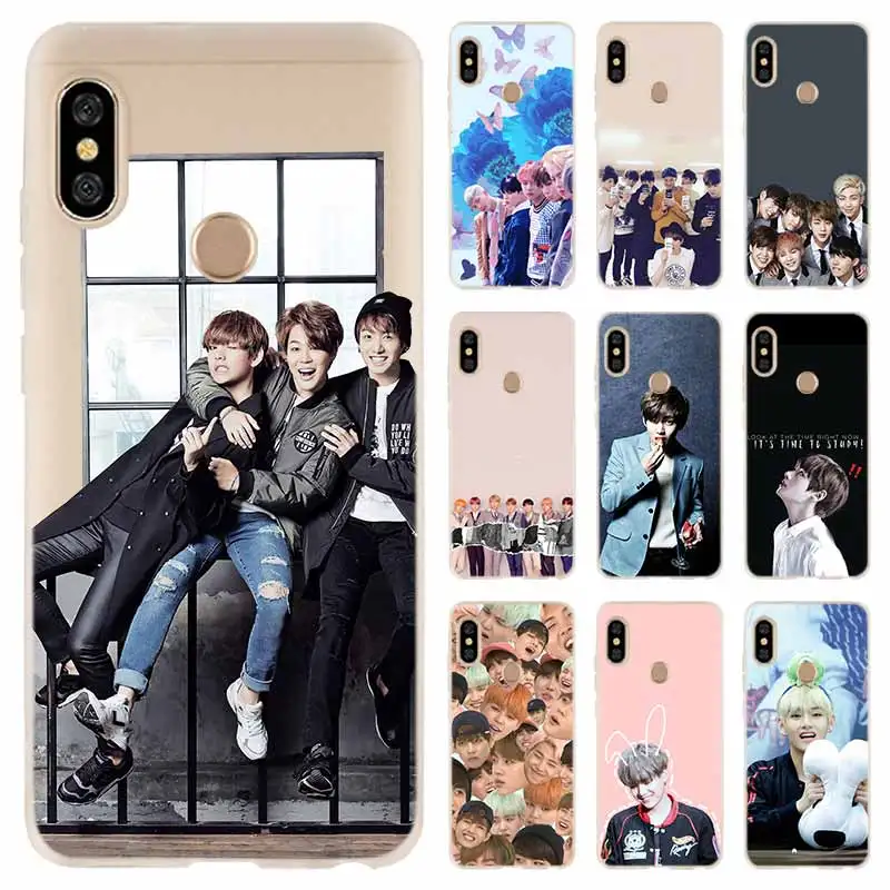 Мягкий чехол из ТПУ для Xiaomi Redmi 4X 4A 6A 7a Y3 K20 5 Plus Note 8 7 6 5 Pro Bangtan Boys Jimin Suga