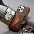 Магнитный чехол-кошелек 2 в 1, кожаный чехол для iPhone 11, 12, mini Pro, XR, XS, Max X, 7, 8 Plus, роскошный автомобильный держатель с разрезом