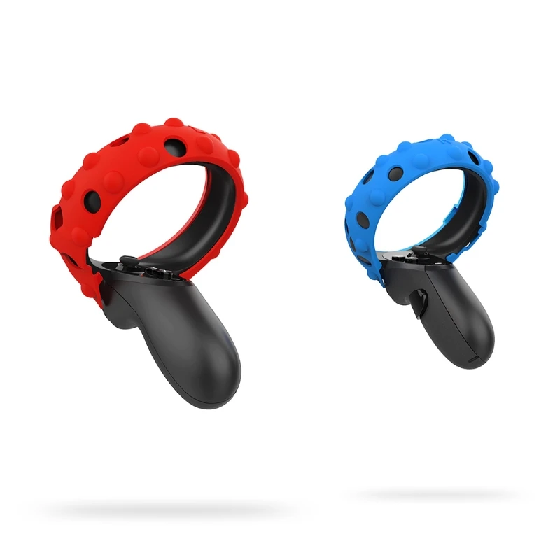 

Controller Anti-Collision Protection Silicone Ring Cover for Oculus Quest 1 or Rift S Touch Controllers Accessories (Red & Blue)