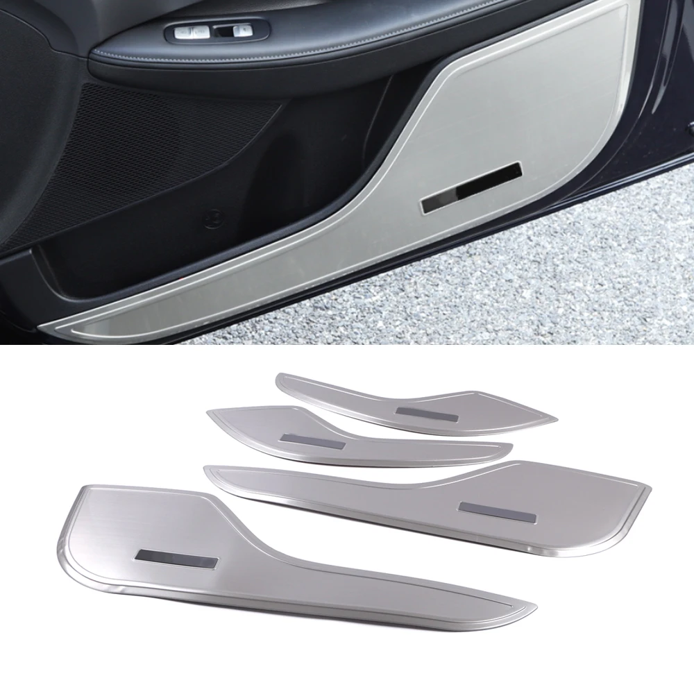 

For Hyundai Sonata DN8 8th 2020 2021 Car Accessory Stainless Door Anti-kick Pad Cover Trim Frame Interior Decoration Molding