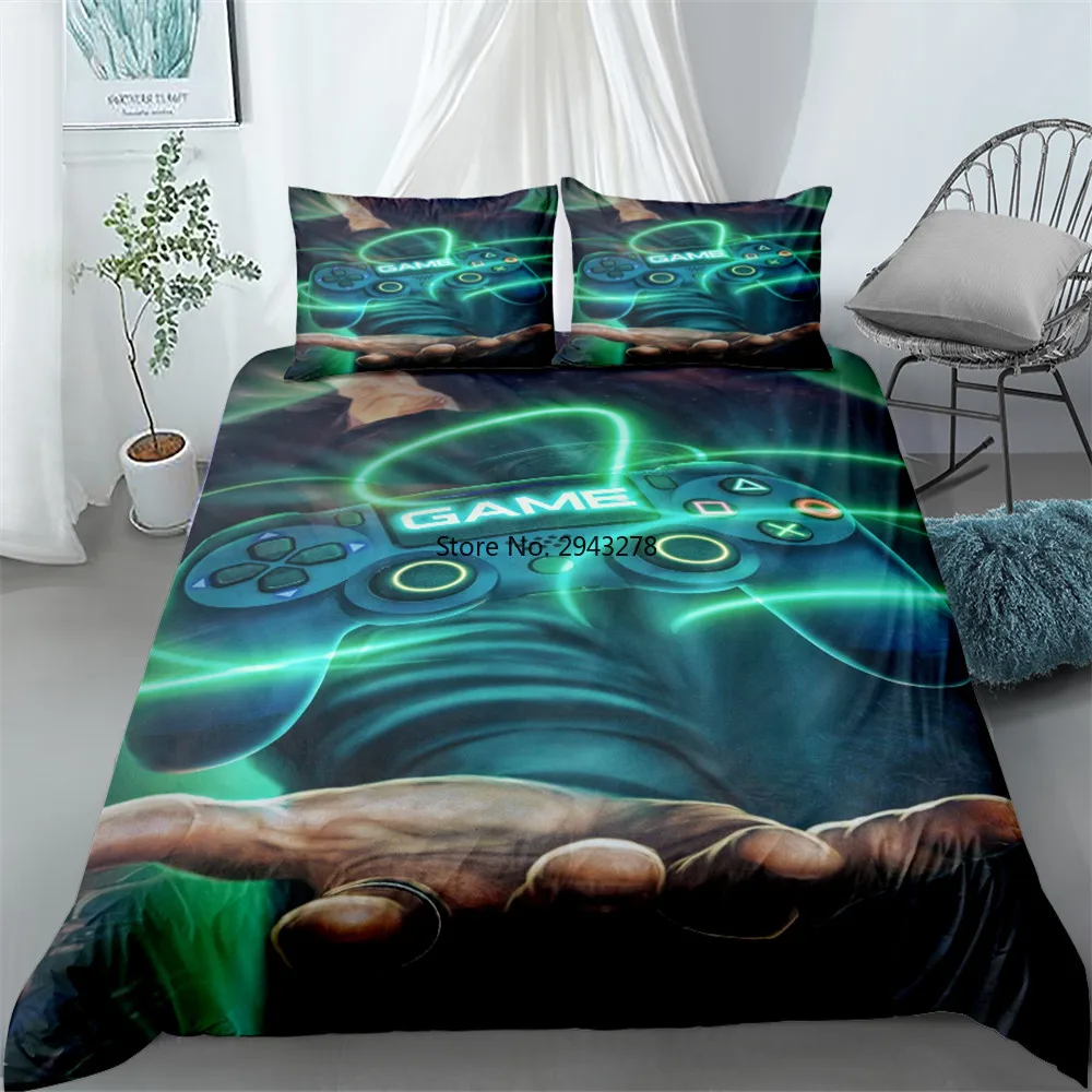 

3D Print Game Handle Duvet Cover Sets With Pillowcase Comforter Bedding Sets Queen King Colorful Home Textile For Kids Boys