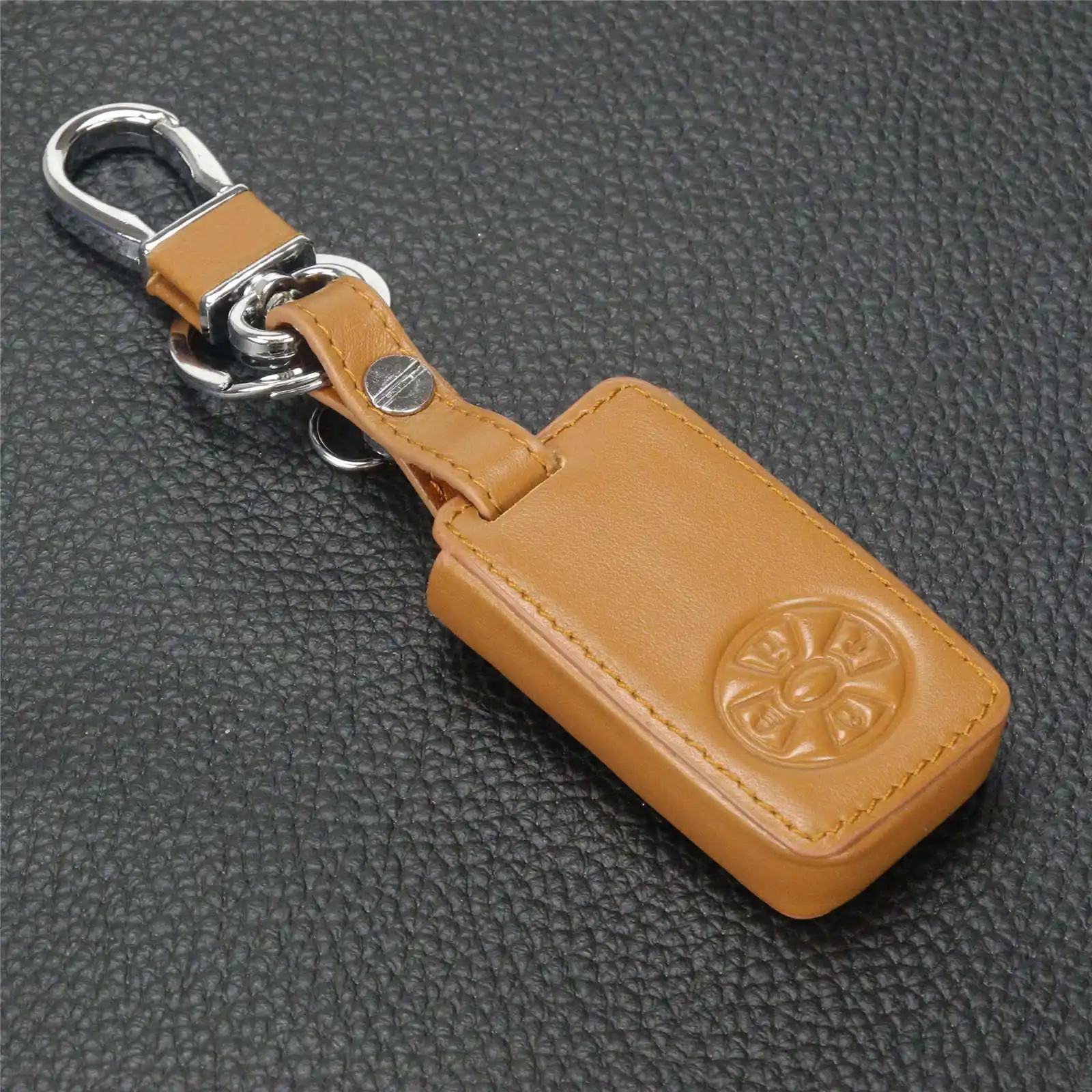 

Bilchave 4 Buttons Hand-stitched leather Folding Flid Remote Car Case Cover Fob For Toyota RAV4 Reiz Yaris