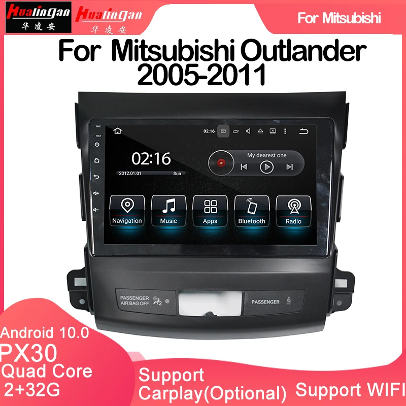 Автомобильный мультимедийный видеорегистратор hualмонитор ForMitsubishi Outlander 2005-2011 Android