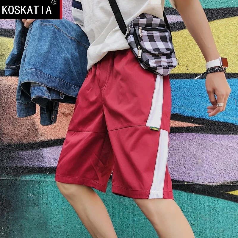 Повседневные шорты мужские брюки до колена эластичная резинка на талии модные