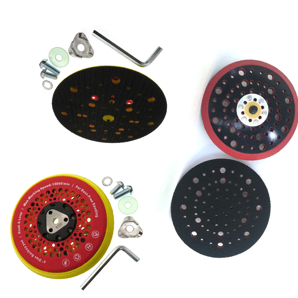 6 &quotдюйма 53 отверстия на застежке-липучке с резервным копированием Шлифовальная