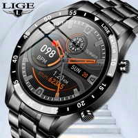 lige new luxury brand mens watches steel band fitness watch heart rate blood pressure activity tracker smart watch for menbox