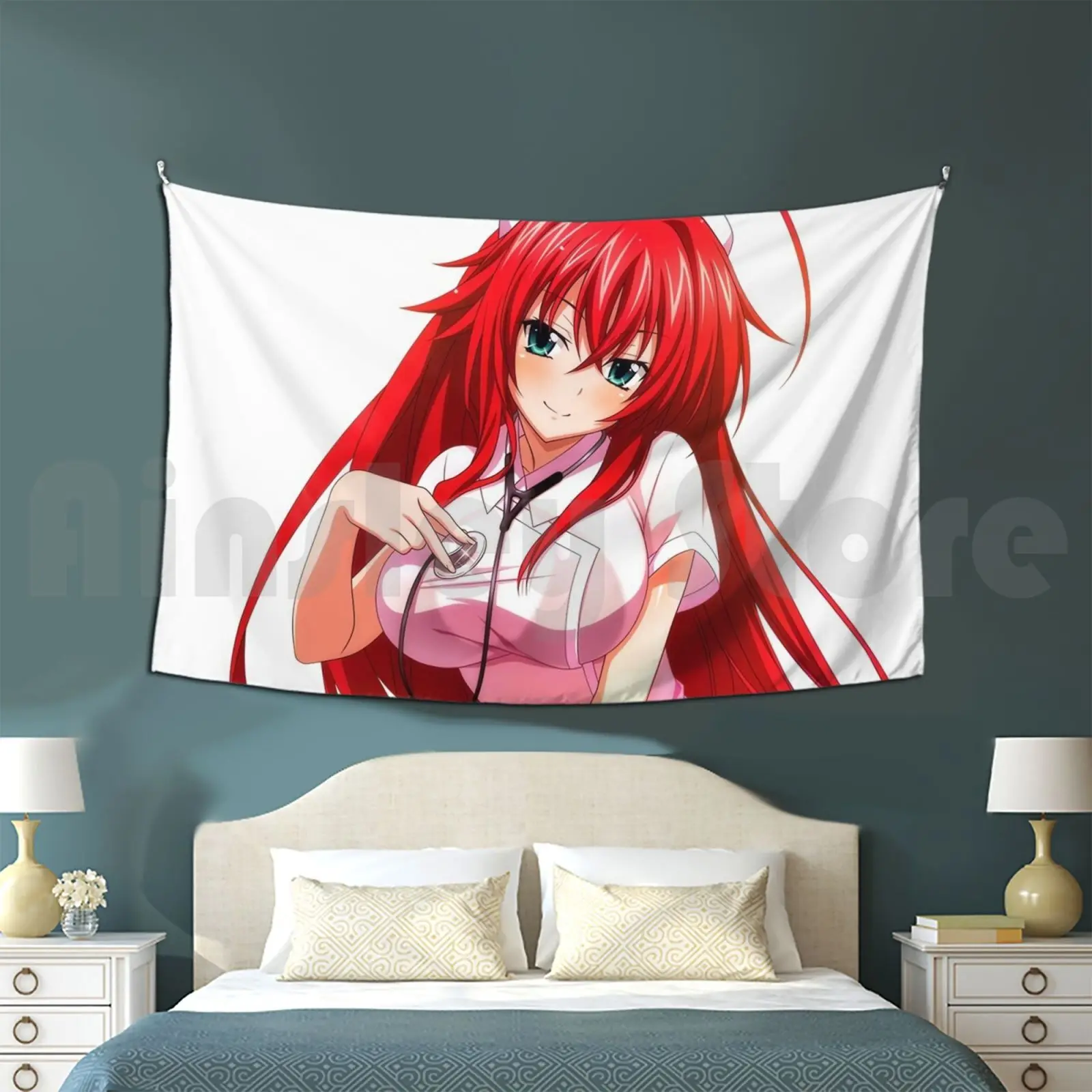 

Sexy Nurse Rias Gremory Boobs | High School Dxd Anime Tapestry Living Room Bedroom Rias Gremory Highschool Dxd High School Dxd