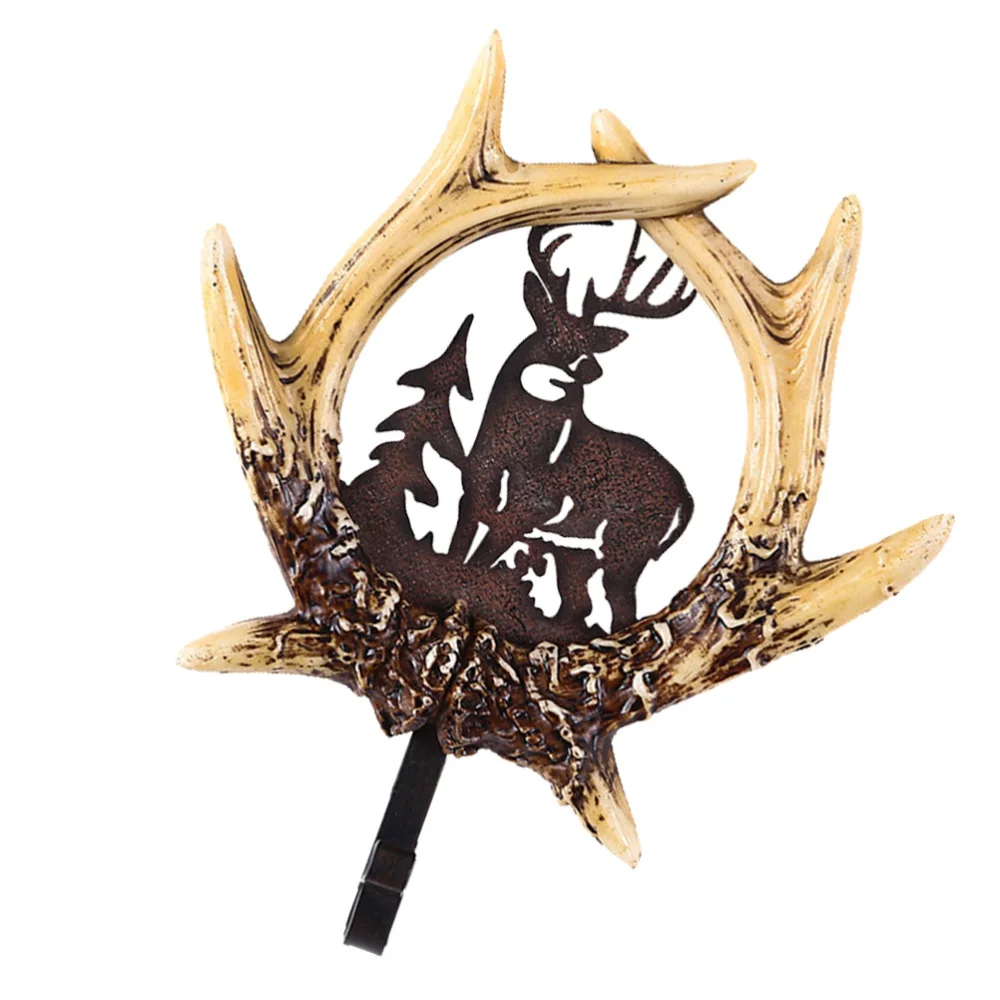

1pc Creative Retro Hooks Antler Shaped Hangers Home Living Room Craft Decor