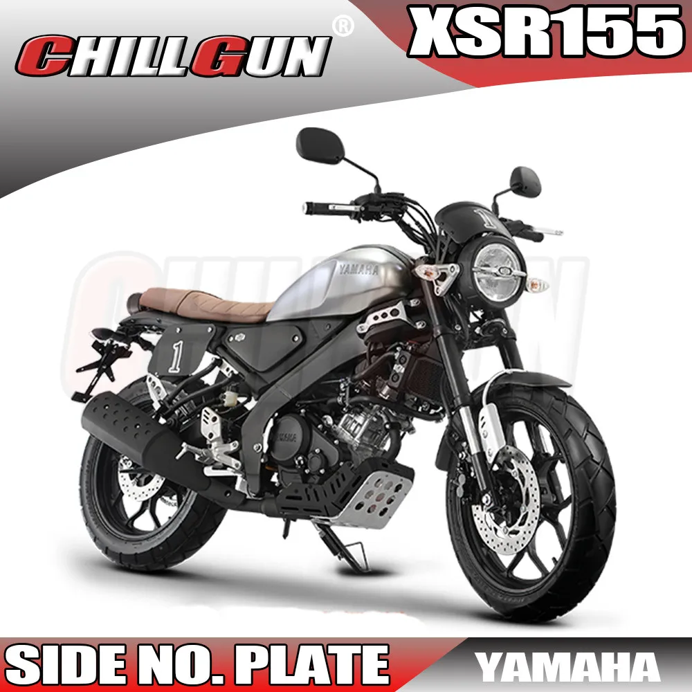 Аксессуары для мотоциклов Cafe Racer Flat BODY SAMPING SIDE NO. Номерной знак Черный YAMAHA XSR155 XSR 155