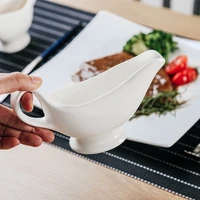 pure white bone china ceramic sauce cup and saucer western tableware steak special black pepper sauce bucket european milk jug