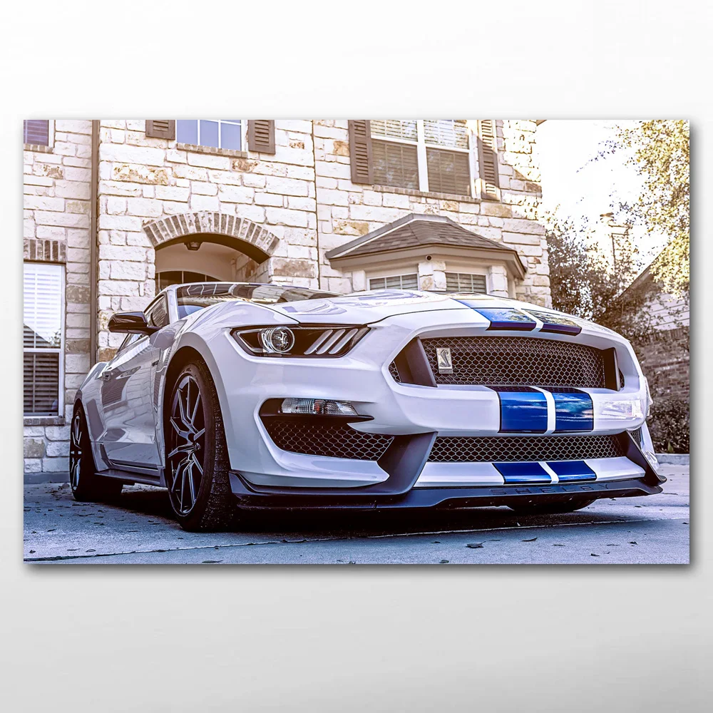 Обои Mustang Shelby для спортивного автомобиля холст плакаты и принты настенные
