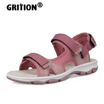 GRITION Women Sandals Breathable Fashion Outdoor Non-Slip Flat Casual Shoes Girls Sports Summer Hiking Comfortable 2021 New 41 1