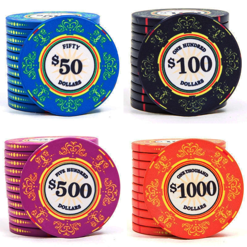Керамические фишки для покера в стиле Персии иранский дизайн 40*3 мм 10 г|poker chip set|chip
