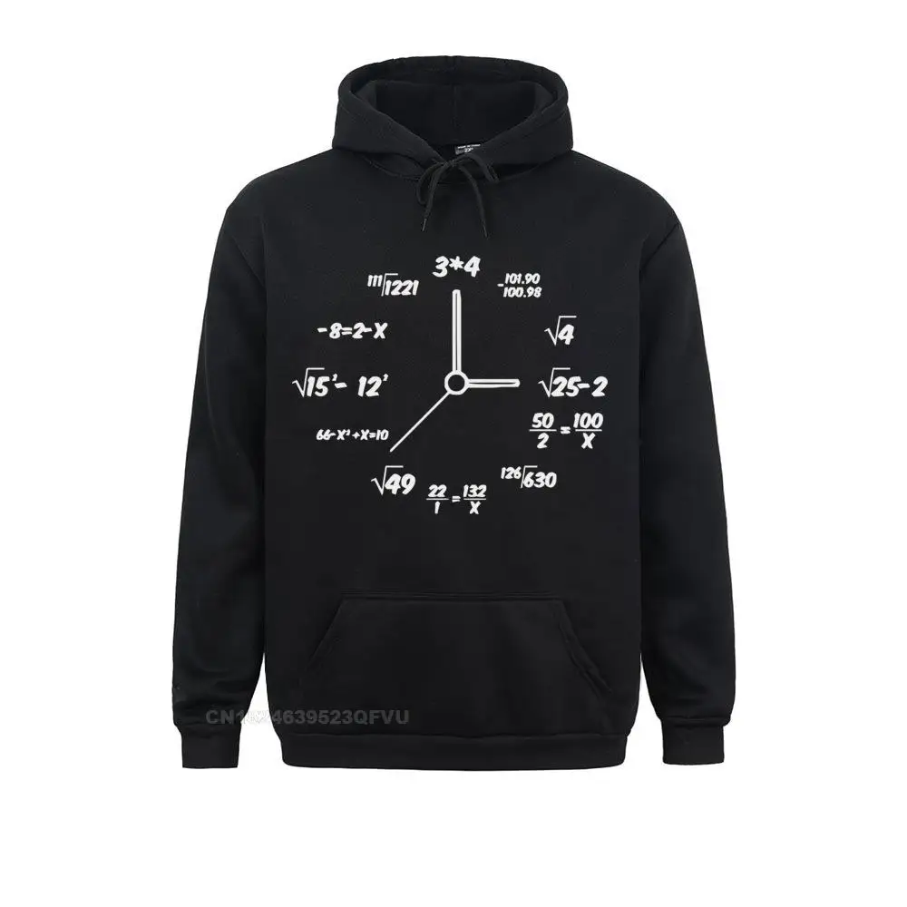 Clock Math Time Mens Newest Custom Funny Pullover Hoodie Round Neck Cotton Man Harajuku Shirts Funny Tees Free Shipping