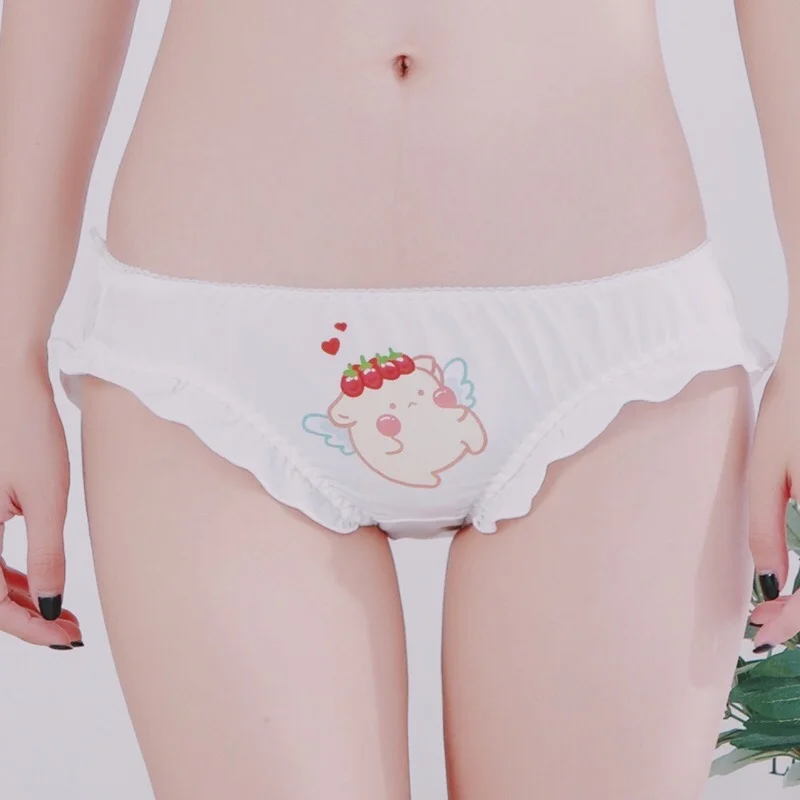 Японские мягкие хлопковые трусики с мультяшным принтом милая девушка сердце