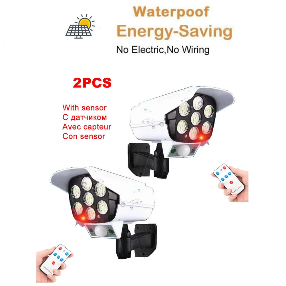 

Фальшивый монитор на солнечной батарее с дистанционным управлением, муляж камеры, светодиодный светильник, уличный датчик движения, водоне...