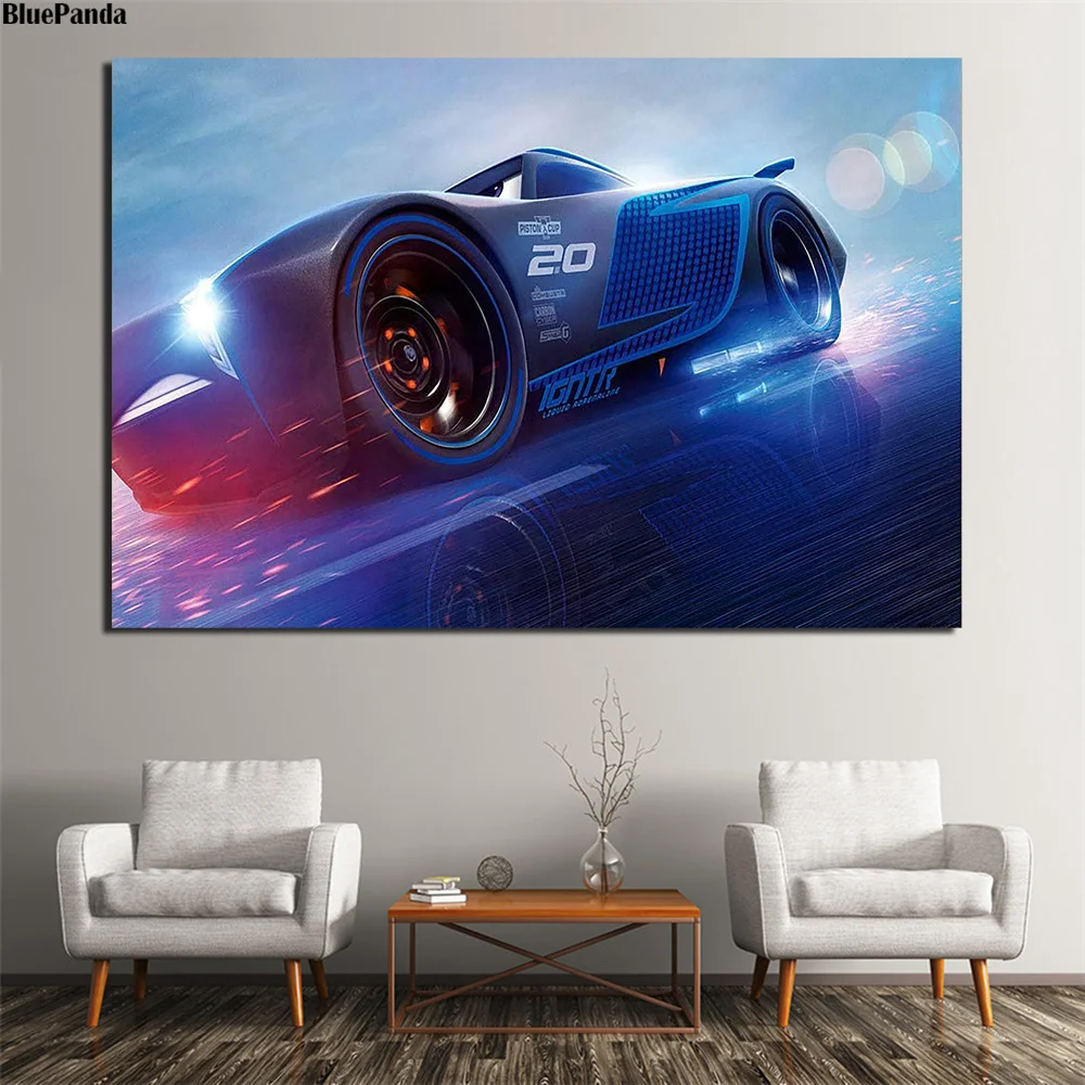 Спортивный автомобиль пейзаж живопись постер печать настенные постеры картины